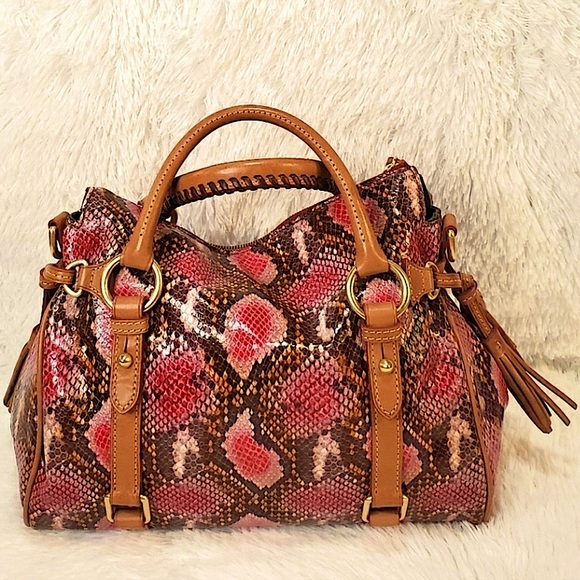 VINTAGE Dooney & Bourke collector’s snake embossed satchel in very rare color!💕 - Picture 5 of 15